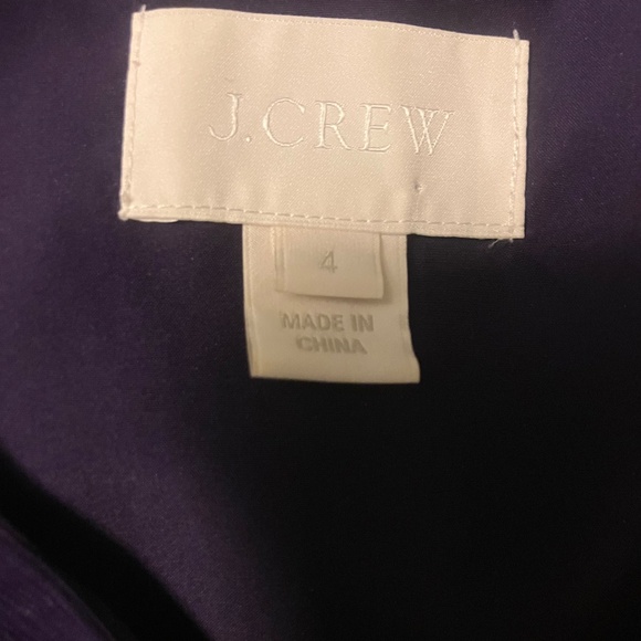 J. Crew Silk Chiffon Mirabelle Dress Size 4 Dark Eggplant - Picture 5 of 7